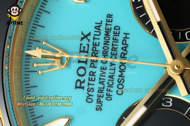 Daytona 126518 40mm APSF Turquoise & Black/Stick on YG/RU Strap SH413 Super Clone (Weighted) Daytona 126518 40mm APSF Turquoise & Black/Stick on YG/RU Strap SH413 Super Clone (Weighted)