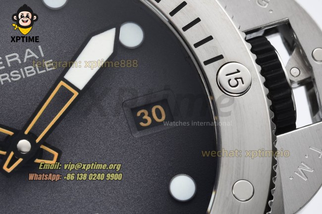 Submersible PAM1323 44mm VSF Gray/Dot on SS/RU Strap P9011 Super Clone Submersible PAM1323 44mm VSF Gray/Dot on SS/RU Strap P9011 Super Clone