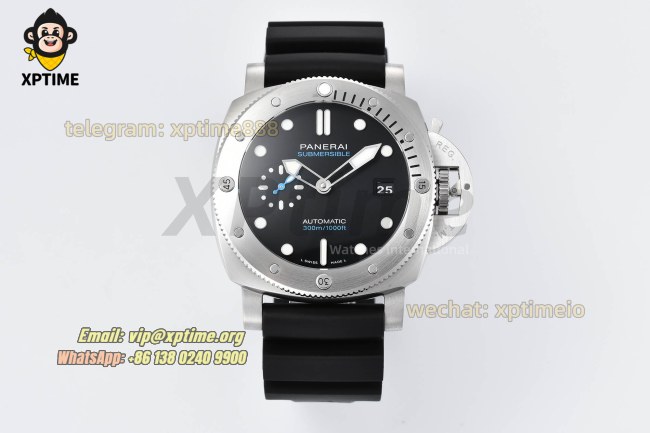 Submersible PAM683 42mm VSF Black/Dot on SS/RU Strap P900 Super Clone Submersible PAM683 42mm VSF Black/Dot on SS/RU Strap P900 Super Clone