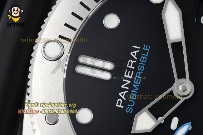 Submersible PAM683 42mm VSF Black/Dot on SS/RU Strap P900 Super Clone Submersible PAM683 42mm VSF Black/Dot on SS/RU Strap P900 Super Clone