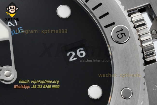 Submersible PAM683 42mm VSF Black/Dot on SS/RU Strap P900 Super Clone Submersible PAM683 42mm VSF Black/Dot on SS/RU Strap P900 Super Clone