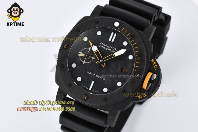 Submersible PAM1324 44mm VSF Black/Dot on Rubber Strap P9011 Super Clone Submersible PAM1324 44mm VSF Black/Dot on Rubber Strap P9011 Super Clone