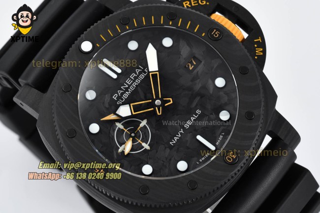 Submersible PAM1324 44mm VSF Black/Dot on Rubber Strap P9011 Super Clone Submersible PAM1324 44mm VSF Black/Dot on Rubber Strap P9011 Super Clone