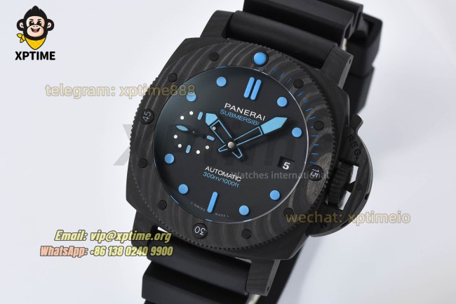 Submersible PAM960 Carbotech 42mm VSF Black/Blue Dot on SS/RU Strap OP.XXXIV Super Clone Submersible PAM960 Carbotech 42mm VSF Black/Blue Dot on SS/RU Strap OP.XXXIV Super Clone