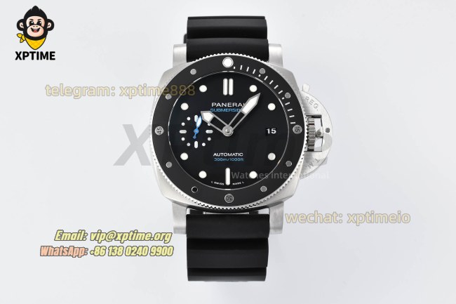 Submersible PAM683 42mm VSF Black/Dot on SS/RU Strap OP XXXIV Super Clone Submersible PAM683 42mm VSF Black/Dot on SS/RU Strap OP XXXIV Super Clone