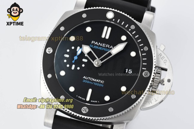 Submersible PAM683 42mm VSF Black/Dot on SS/RU Strap OP XXXIV Super Clone Submersible PAM683 42mm VSF Black/Dot on SS/RU Strap OP XXXIV Super Clone