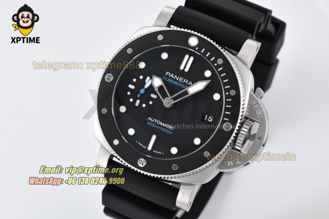 Submersible PAM683 42mm VSF Black/Dot on SS/RU Strap OP XXXIV Super Clone Submersible PAM683 42mm VSF Black/Dot on SS/RU Strap OP XXXIV Super Clone