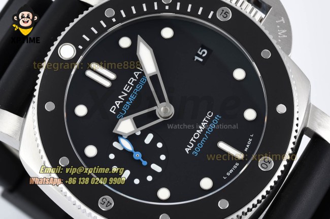 Submersible PAM683 42mm VSF Black/Dot on SS/RU Strap OP XXXIV Super Clone Submersible PAM683 42mm VSF Black/Dot on SS/RU Strap OP XXXIV Super Clone
