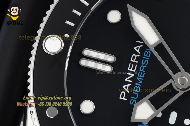 Submersible PAM683 42mm VSF Black/Dot on SS/RU Strap OP XXXIV Super Clone Submersible PAM683 42mm VSF Black/Dot on SS/RU Strap OP XXXIV Super Clone