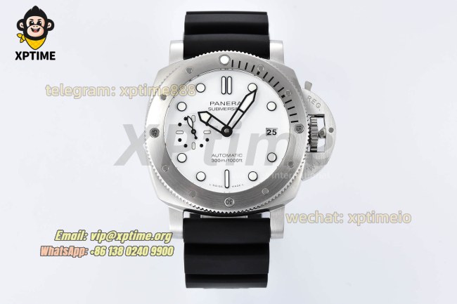 Submersible PAM2223 42mm VSF White/Dot on SS/RU Strap P900 Super Clone Submersible PAM2223 42mm VSF White/Dot on SS/RU Strap P900 Super Clone