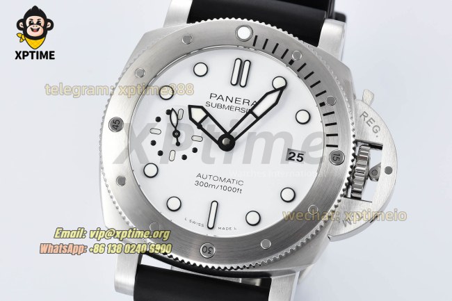 Submersible PAM2223 42mm VSF White/Dot on SS/RU Strap P900 Super Clone Submersible PAM2223 42mm VSF White/Dot on SS/RU Strap P900 Super Clone