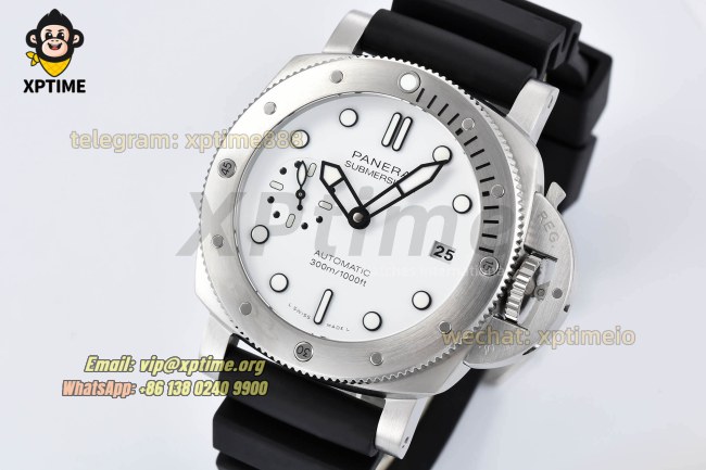 Submersible PAM2223 42mm VSF White/Dot on SS/RU Strap P900 Super Clone Submersible PAM2223 42mm VSF White/Dot on SS/RU Strap P900 Super Clone