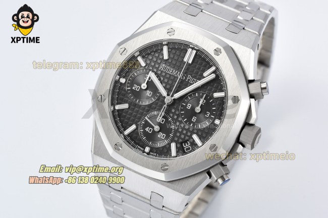 Royal Oak Chrono 26240ST 41mm APSF Black/Stick on SS/SS Bracelet SH4401 Super Clone Royal Oak Chrono 26240ST 41mm APSF Black/Stick on SS/SS Bracelet SH4401 Super Clone