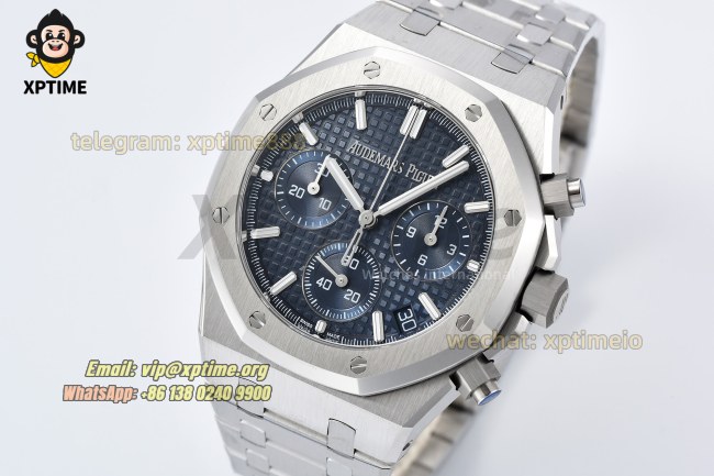 Royal Oak Chrono 26240ST 41mm APSF Blue/Stick on SS/SS Bracelet SH4401 Super Clone Royal Oak Chrono 26240ST 41mm APSF Blue/Stick on SS/SS Bracelet SH4401 Super Clone