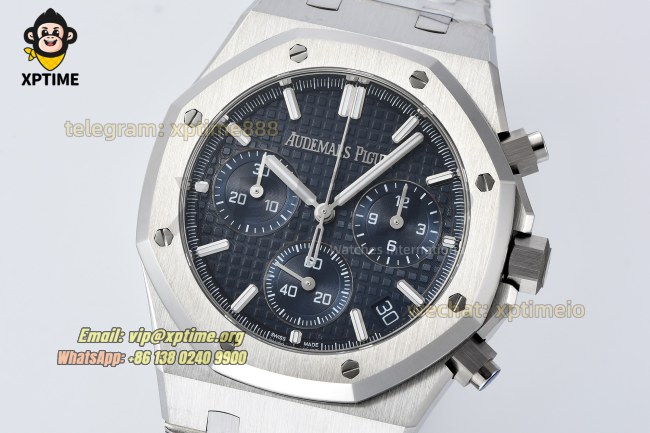 Royal Oak Chrono 26240ST 41mm APSF Blue/Stick on SS/SS Bracelet SH4401 Super Clone Royal Oak Chrono 26240ST 41mm APSF Blue/Stick on SS/SS Bracelet SH4401 Super Clone