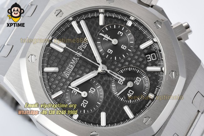 Royal Oak Chrono 26240ST 41mm APSF Black/Stick on SS/SS Bracelet SH4401 Super Clone Royal Oak Chrono 26240ST 41mm APSF Black/Stick on SS/SS Bracelet SH4401 Super Clone