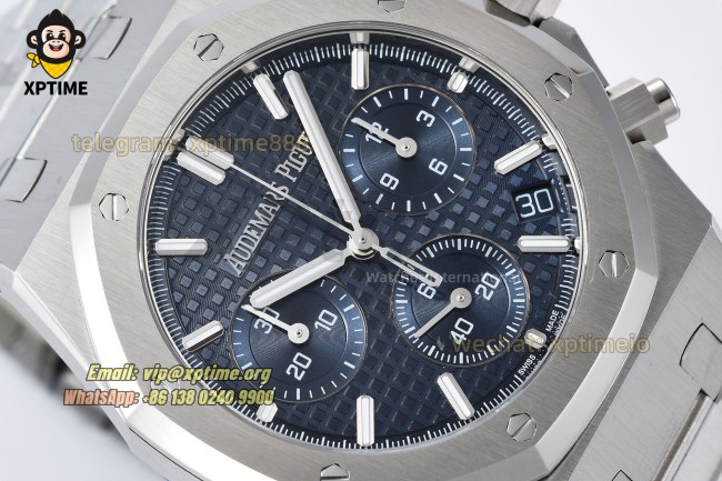 Royal Oak Chrono 26240ST 41mm APSF Blue/Stick on SS/SS Bracelet SH4401 Super Clone Royal Oak Chrono 26240ST 41mm APSF Blue/Stick on SS/SS Bracelet SH4401 Super Clone