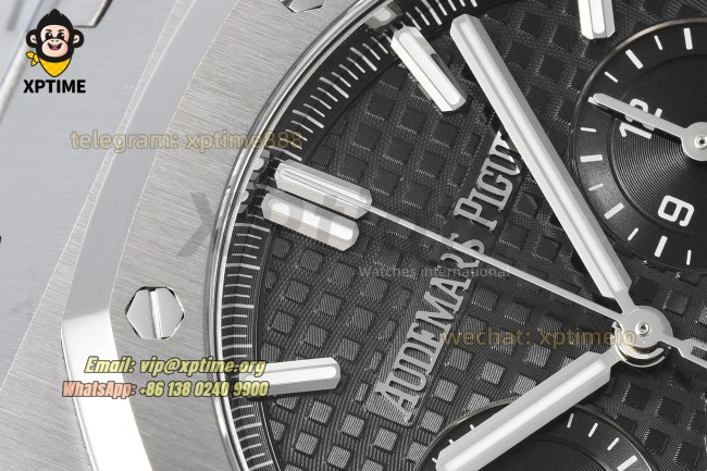 Royal Oak Chrono 26240ST 41mm APSF Black/Stick on SS/SS Bracelet SH4401 Super Clone Royal Oak Chrono 26240ST 41mm APSF Black/Stick on SS/SS Bracelet SH4401 Super Clone