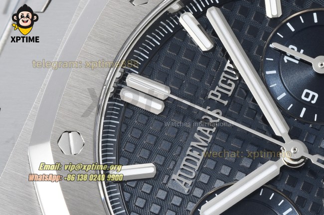 Royal Oak Chrono 26240ST 41mm APSF Blue/Stick on SS/SS Bracelet SH4401 Super Clone Royal Oak Chrono 26240ST 41mm APSF Blue/Stick on SS/SS Bracelet SH4401 Super Clone