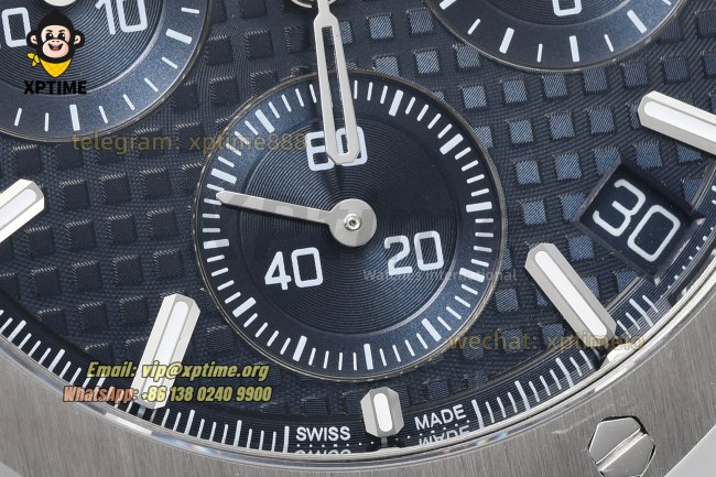 Royal Oak Chrono 26240ST 41mm APSF Blue/Stick on SS/SS Bracelet SH4401 Super Clone Royal Oak Chrono 26240ST 41mm APSF Blue/Stick on SS/SS Bracelet SH4401 Super Clone