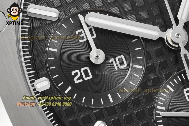 Royal Oak Chrono 26240ST 41mm APSF Black/Stick on SS/SS Bracelet SH4401 Super Clone Royal Oak Chrono 26240ST 41mm APSF Black/Stick on SS/SS Bracelet SH4401 Super Clone