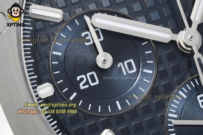 Royal Oak Chrono 26240ST 41mm APSF Blue/Stick on SS/SS Bracelet SH4401 Super Clone Royal Oak Chrono 26240ST 41mm APSF Blue/Stick on SS/SS Bracelet SH4401 Super Clone