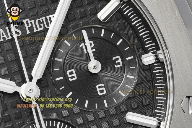 Royal Oak Chrono 26240ST 41mm APSF Black/Stick on SS/SS Bracelet SH4401 Super Clone Royal Oak Chrono 26240ST 41mm APSF Black/Stick on SS/SS Bracelet SH4401 Super Clone
