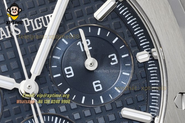 Royal Oak Chrono 26240ST 41mm APSF Blue/Stick on SS/SS Bracelet SH4401 Super Clone Royal Oak Chrono 26240ST 41mm APSF Blue/Stick on SS/SS Bracelet SH4401 Super Clone