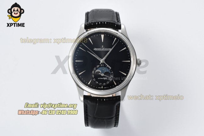 Master Ultra Thin Moon Phase 39mm APSF Black/Sticks on SS/LE Strap A925 Super Clone Master Ultra Thin Moon Phase 39mm APSF Black/Sticks on SS/LE Strap A925 Super Clone