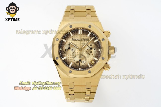 Royal Oak Chrono 26240 41mm APSF YG/Stick on YG/YG Bracelet SH4401 Super Clone Royal Oak Chrono 26240 41mm APSF YG/Stick on YG/YG Bracelet SH4401 Super Clone