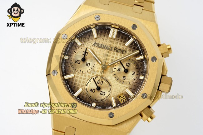 Royal Oak Chrono 26240 41mm APSF YG/Stick on YG/YG Bracelet SH4401 Super Clone Royal Oak Chrono 26240 41mm APSF YG/Stick on YG/YG Bracelet SH4401 Super Clone
