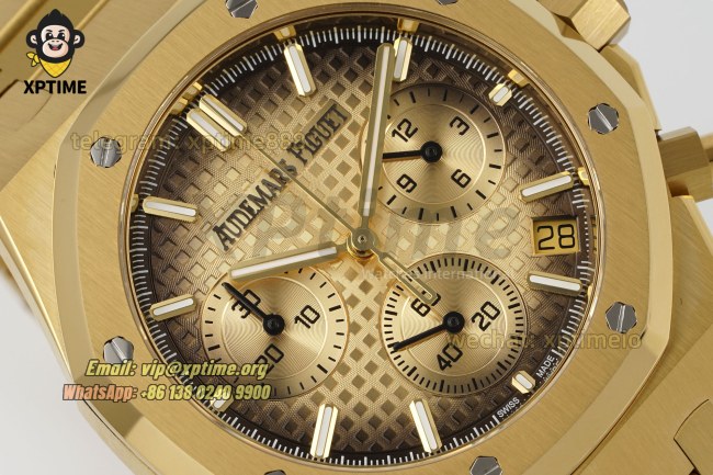 Royal Oak Chrono 26240 41mm APSF YG/Stick on YG/YG Bracelet SH4401 Super Clone Royal Oak Chrono 26240 41mm APSF YG/Stick on YG/YG Bracelet SH4401 Super Clone