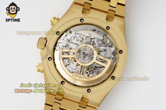 Royal Oak Chrono 26240BA Frosted 41mm APSF YG & Black/Stick on YG/YG Bracelet SH4401 Super Clone Royal Oak Chrono 26240BA Frosted 41mm APSF YG & Black/Stick on YG/YG Bracelet SH4401 Super Clone