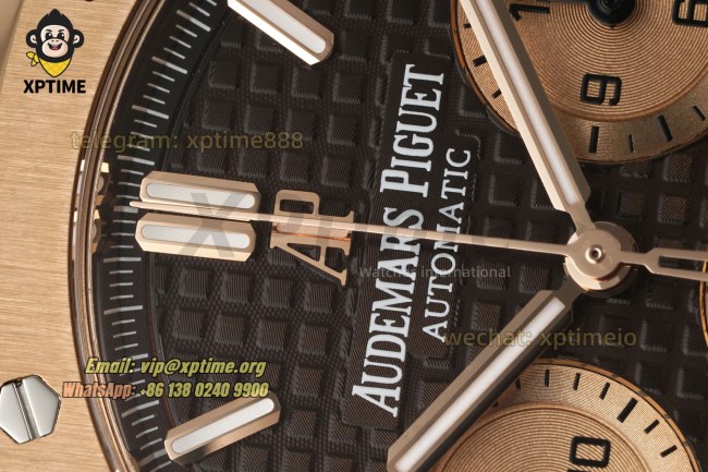 Royal Oak Chrono 26239OR 41mm APSF Brown/Stick on RG/RG Bracelet SH4401 Super Clone Royal Oak Chrono 26239OR 41mm APSF Brown/Stick on RG/RG Bracelet SH4401 Super Clone