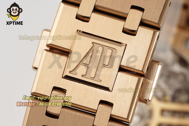 Royal Oak Chrono 26239OR 41mm APSF White/Stick on RG/RG Bracelet SH4401 Super Clone Royal Oak Chrono 26239OR 41mm APSF White/Stick on RG/RG Bracelet SH4401 Super Clone