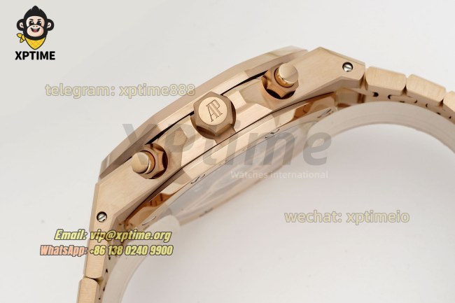 Royal Oak Chrono 26239OR 41mm APSF White/Stick on RG/RG Bracelet SH4401 Super Clone Royal Oak Chrono 26239OR 41mm APSF White/Stick on RG/RG Bracelet SH4401 Super Clone