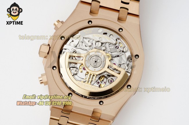 Royal Oak Chrono 26239OR 41mm APSF White/Stick on RG/RG Bracelet SH4401 Super Clone Royal Oak Chrono 26239OR 41mm APSF White/Stick on RG/RG Bracelet SH4401 Super Clone