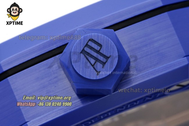 Royal Oak 15500 41mm APSF Blue/Stick on SS/CER Strap A4302 Super Clone Royal Oak 15500 41mm APSF Blue/Stick on SS/CER Strap A4302 Super Clone