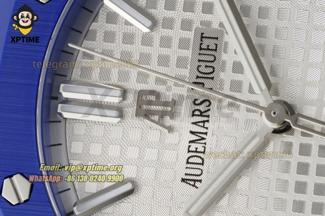 Royal Oak 15500 41mm APSF White/Stick on SS/CER Strap A4302 Super Clone Royal Oak 15500 41mm APSF White/Stick on SS/CER Strap A4302 Super Clone