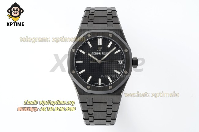 Royal Oak 15500 41mm APSF Black/Stick on SS/CER Strap A4302 Super Clone Royal Oak 15500 41mm APSF Black/Stick on SS/CER Strap A4302 Super Clone