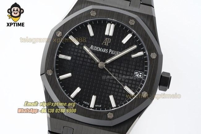 Royal Oak 15500 41mm APSF Black/Stick on SS/CER Strap A4302 Super Clone Royal Oak 15500 41mm APSF Black/Stick on SS/CER Strap A4302 Super Clone