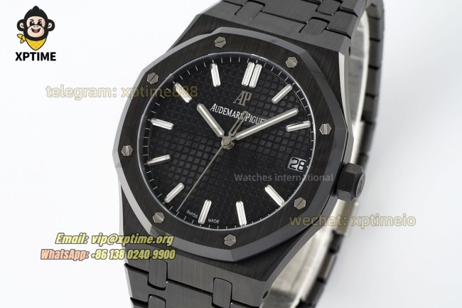 Royal Oak 15500 41mm APSF Black/Stick on SS/CER Strap A4302 Super Clone Royal Oak 15500 41mm APSF Black/Stick on SS/CER Strap A4302 Super Clone