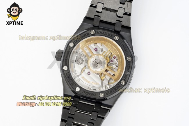 Royal Oak 15500 41mm APSF Black/Stick on SS/CER Strap A4302 Super Clone Royal Oak 15500 41mm APSF Black/Stick on SS/CER Strap A4302 Super Clone