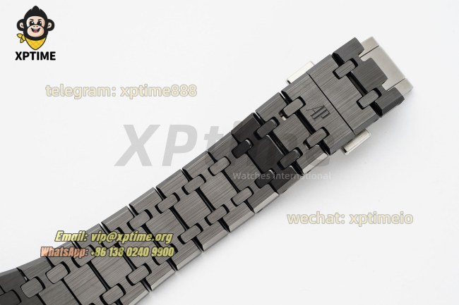Royal Oak 15500 41mm APSF Black/Stick on SS/CER Strap A4302 Super Clone Royal Oak 15500 41mm APSF Black/Stick on SS/CER Strap A4302 Super Clone