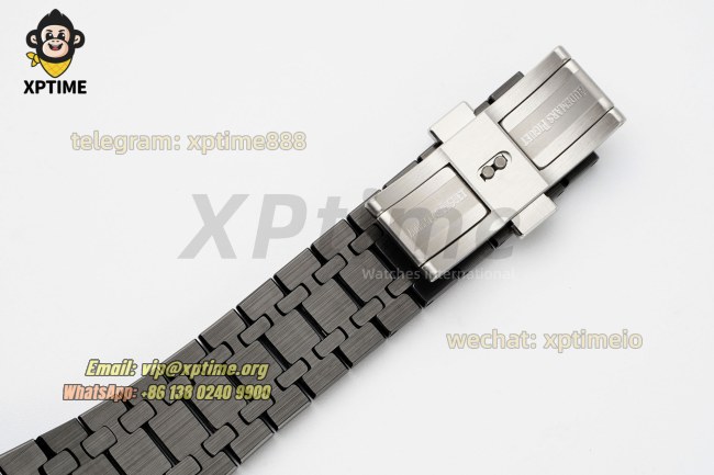 Royal Oak 15500 41mm APSF Black/Stick on SS/CER Strap A4302 Super Clone Royal Oak 15500 41mm APSF Black/Stick on SS/CER Strap A4302 Super Clone