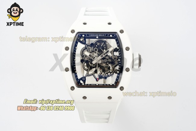 RM055 43mm APSF Sketelon/Blue on White CER/RU Strap RMUL2 RM055 43mm APSF Sketelon/Blue on White CER/RU Strap RMUL2