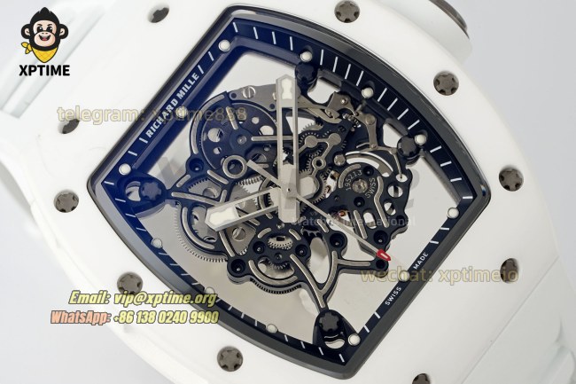 RM055 43mm APSF Sketelon/Blue on White CER/RU Strap RMUL2 RM055 43mm APSF Sketelon/Blue on White CER/RU Strap RMUL2
