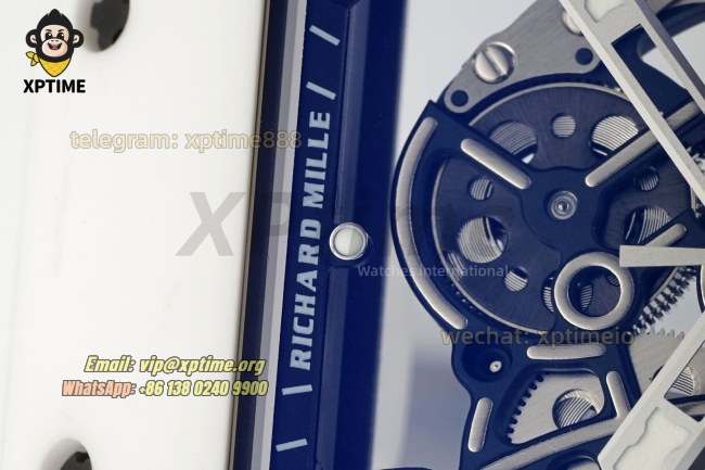RM055 43mm APSF Sketelon/Blue on White CER/RU Strap RMUL2 RM055 43mm APSF Sketelon/Blue on White CER/RU Strap RMUL2