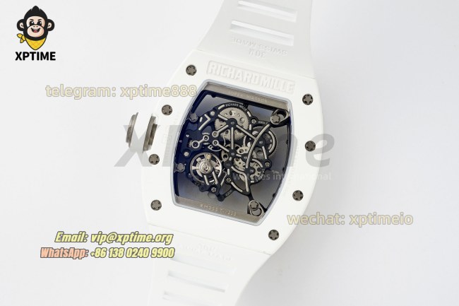 RM055 43mm APSF Sketelon/Blue on White CER/RU Strap RMUL2 RM055 43mm APSF Sketelon/Blue on White CER/RU Strap RMUL2