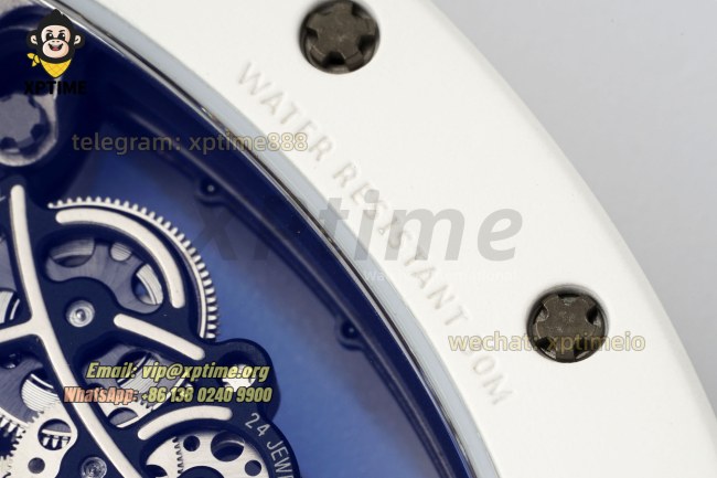 RM055 43mm APSF Sketelon/Blue on White CER/RU Strap RMUL2 RM055 43mm APSF Sketelon/Blue on White CER/RU Strap RMUL2